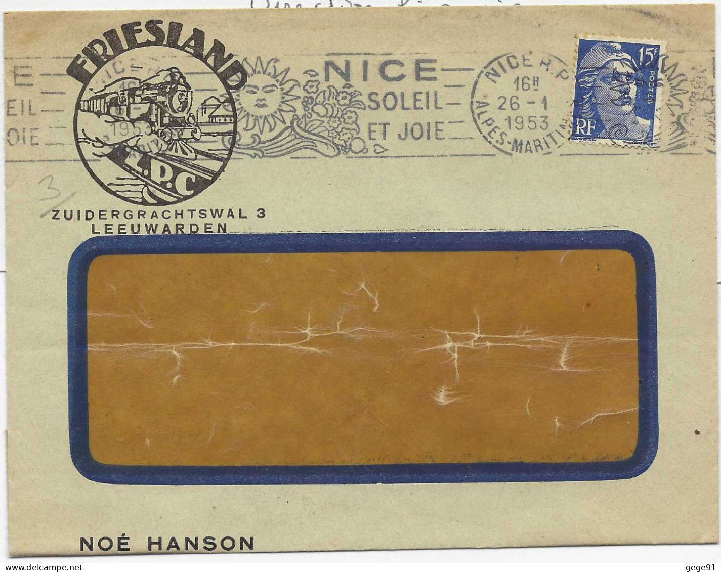 RBV De Nice - Flamme Illustrée - Soleil Et Joie - Corne D'abondance - Fleurs - Mechanical Postmarks (Advertisement)