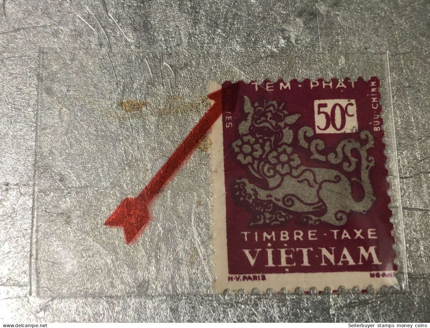 VIET NAM SOUTH STAMPS (ERROR Printed Missing  1952 )1 STAMPS Rare - Vietnam