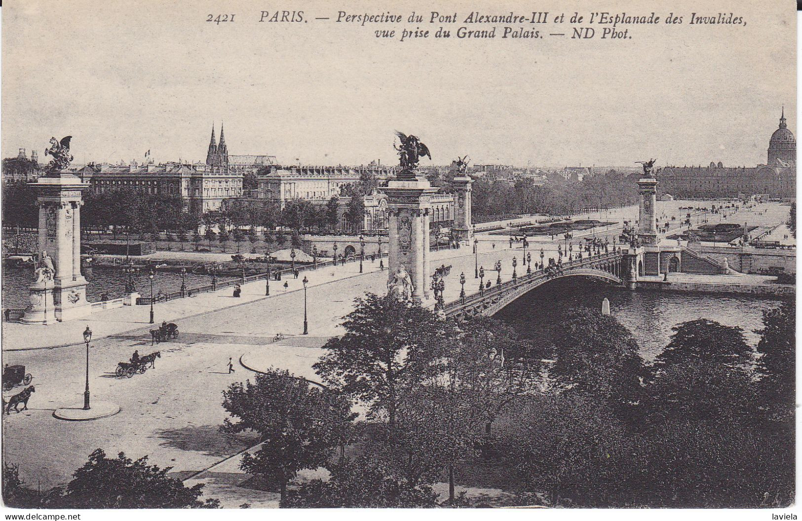 75 PARIS 7e - Perspective Du Pont Alexandre III Et De L'Esplanade Des Invalides, Vue Prise Du Grand Palais - Bridges