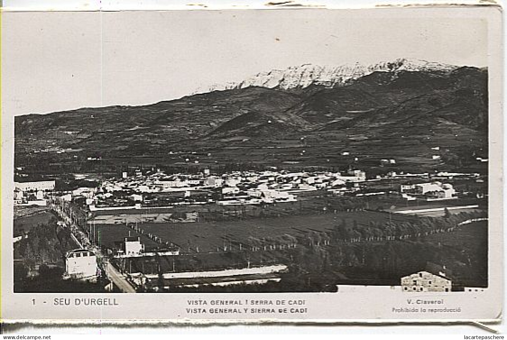 X123065 RARO CATALUNYA LERIDA LLEIDA LA SEU D' URGELL SEO DE URGEL VISTA GENERAL I SERRA DE CADI - Lérida