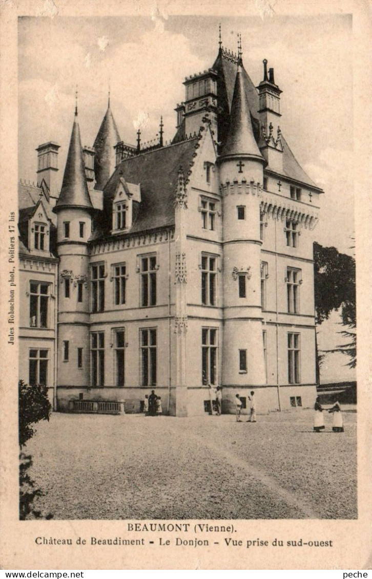 N°1604 W -cpa Château De Beaudiment - Castles