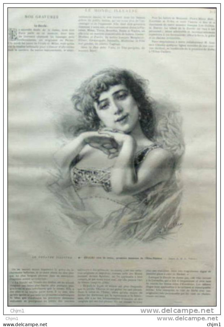 Mlle Zucchi - Rôle De Sieba - Première Danseuse De L&acute;Éden-Théâtre -  Page Original 1883 - Historical Documents