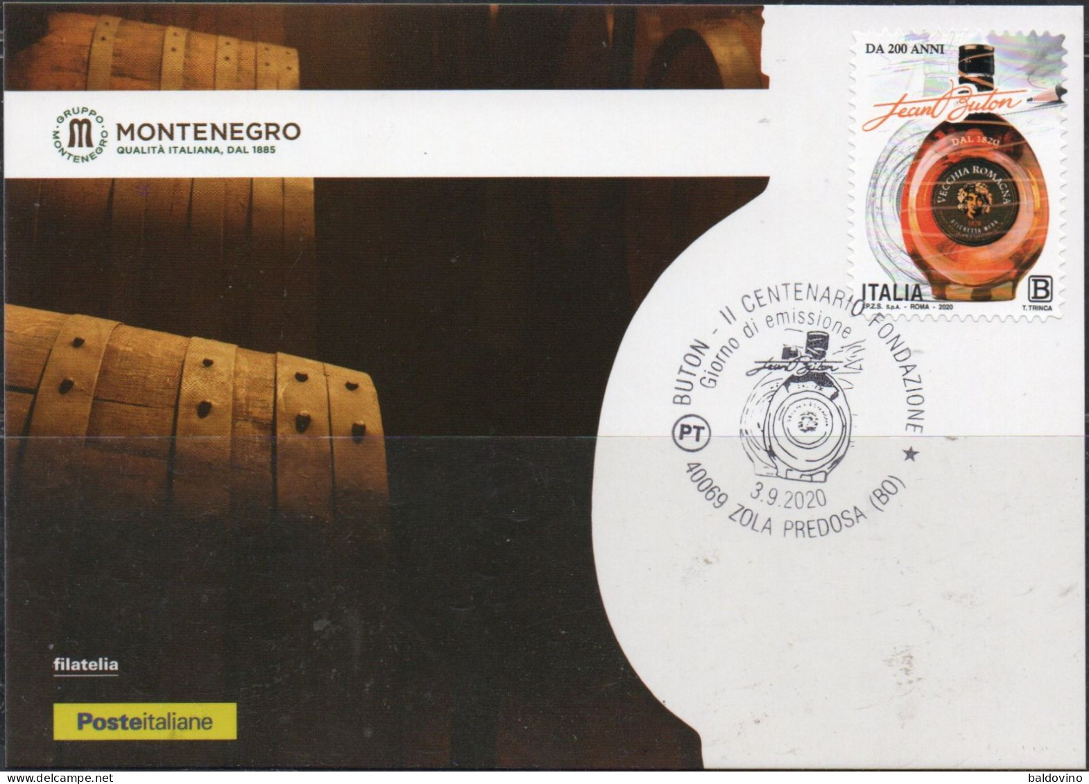 Italia 2020 Vecchia Romagna Buton, Cartolina Filatelica - 2011-20: Poststempel