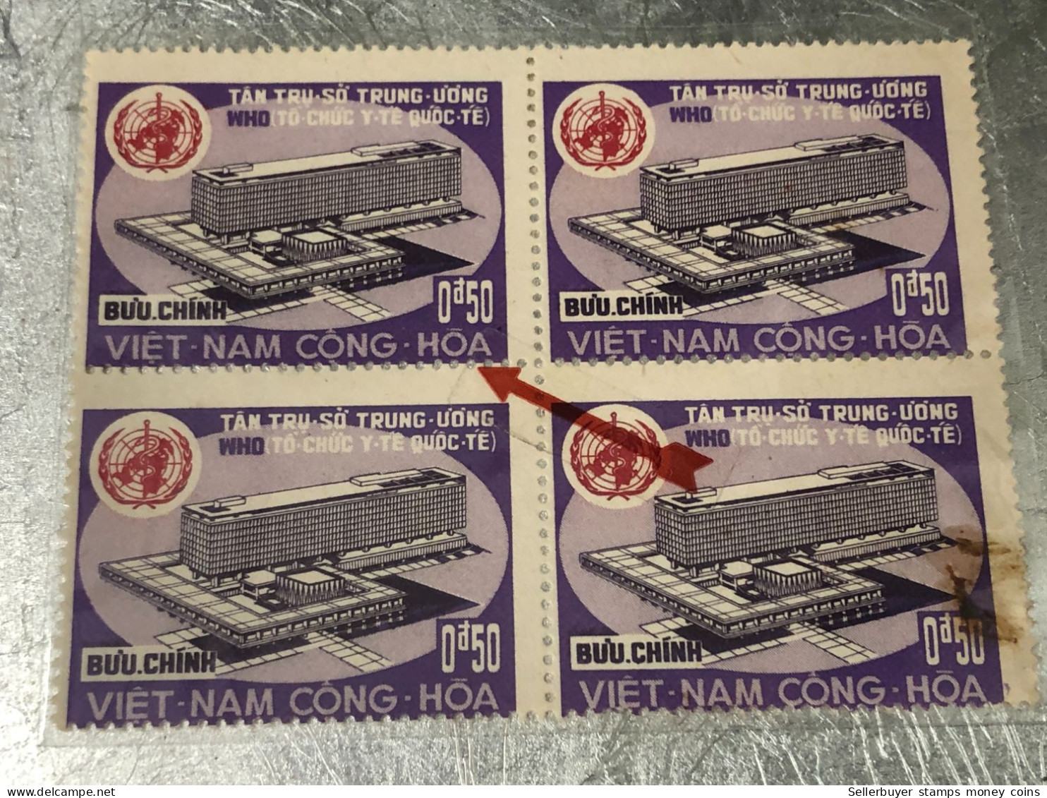 VIET NAM SOUTH STAMPS (ERROR Printed Missing 1966 Black 4)4 STAMPS Rare - Vietnam