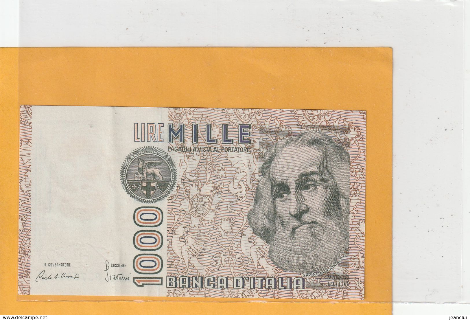 BANCA D'ITALIA  .  1.000 LIRE  .  MARCO POLO  .  N°  MA 837600 G  .  2 SCANNES  .  BILLET EN BEL ETAT - 1000 Lire