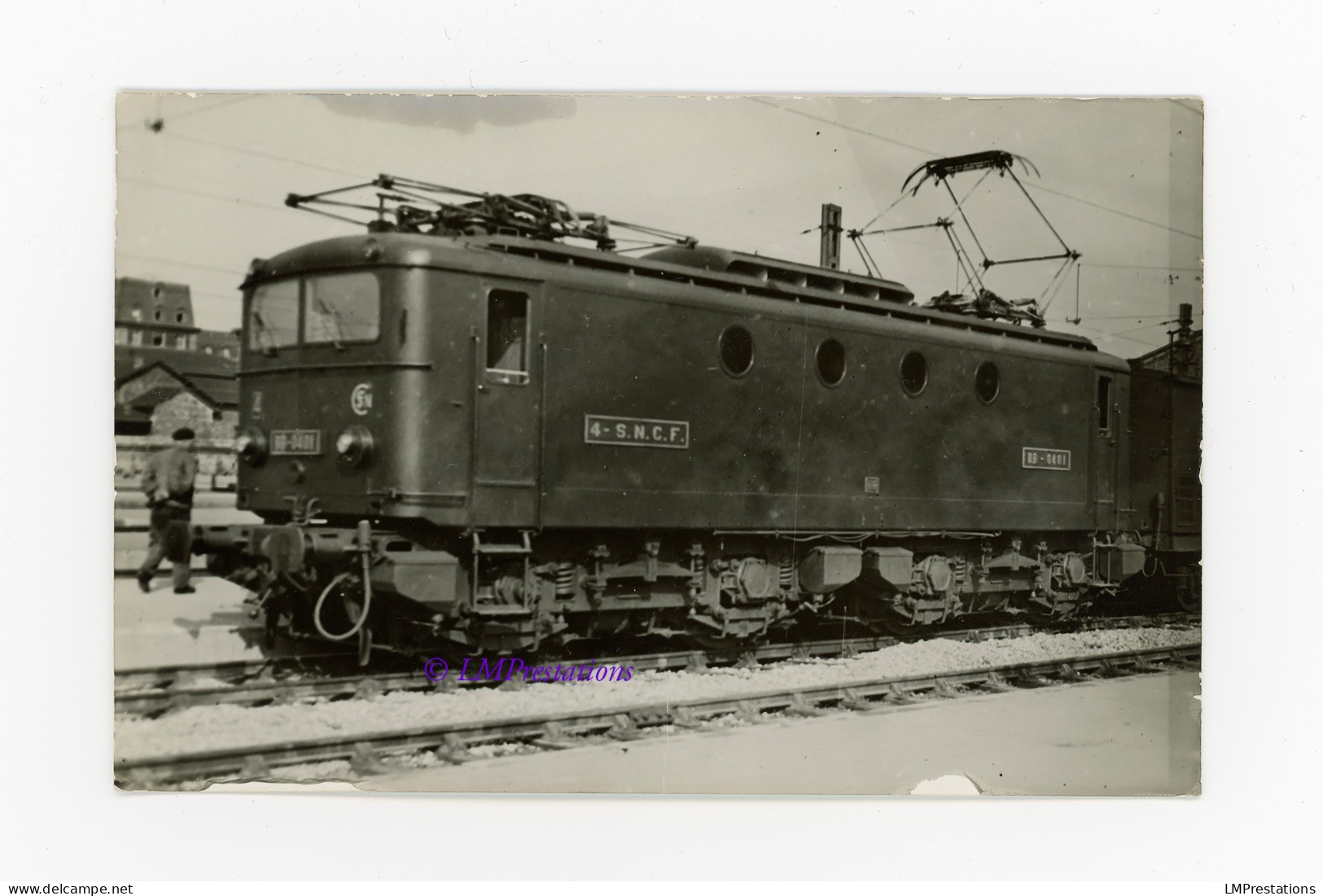 Photo Locomotive SNCF BB 0401 Prototype Future BB 8001 Gare Paris Austerlitz 1947 France Train électrique BB8100 8100 - Eisenbahnen