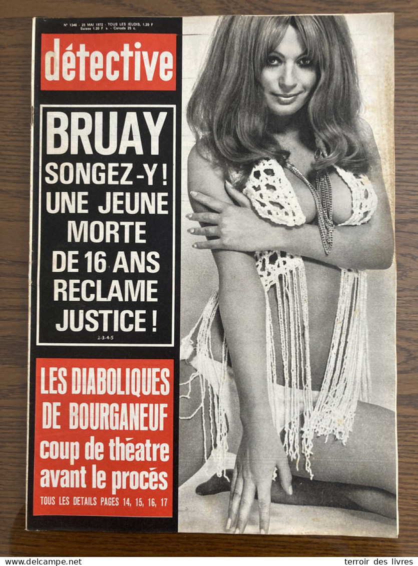 Détective 1972 1346 1346 BRUAY EN ARTOIS CHALONS SUR MARNE BOURGANEUF COGNAC - Sonstige & Ohne Zuordnung