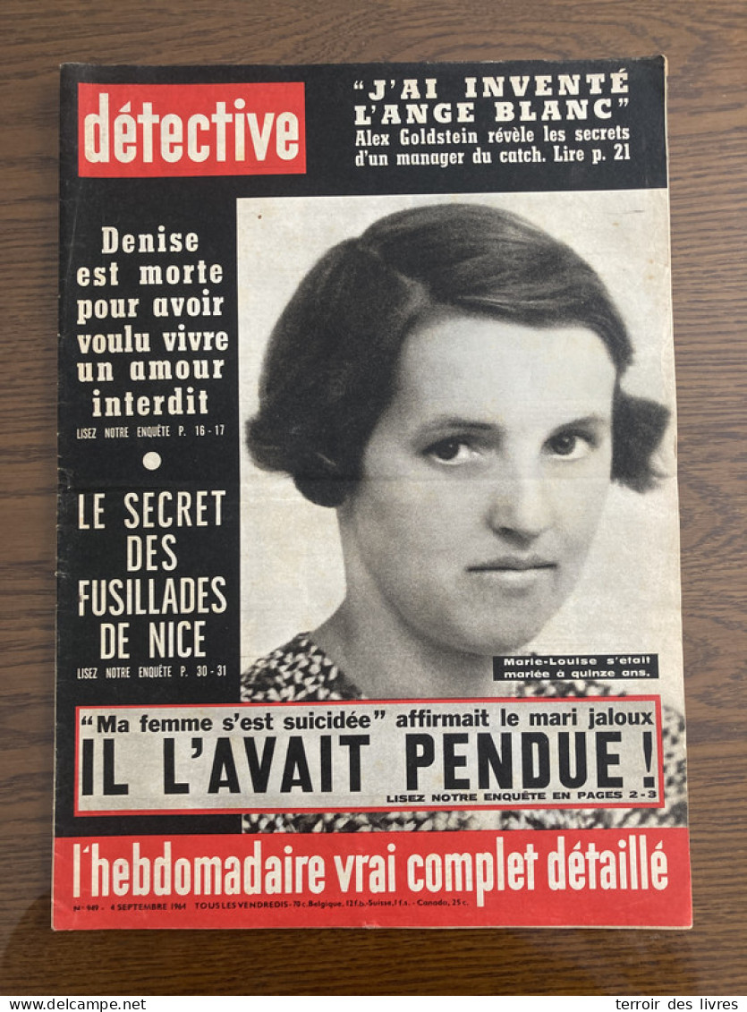 Détective 1964 949 COULAURES CORNEVILLE RISLE CHAMPAGNEY BEUVRAGES CHOUZE LA CHAPELLE LOIRE SUR CORRIDA MONTAUBAN - Andere & Zonder Classificatie