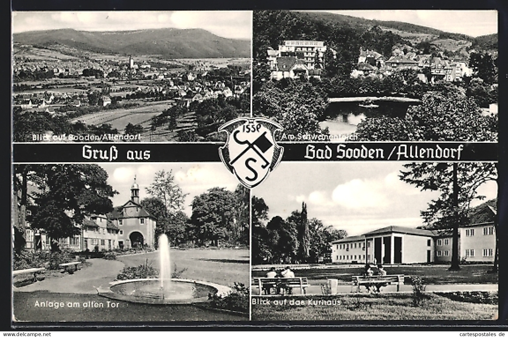 AK Bad Sooden /Allendorf, Kurhaus, Schwanenteich, Anlage Am Alten Tor  - Bad Sooden-Allendorf
