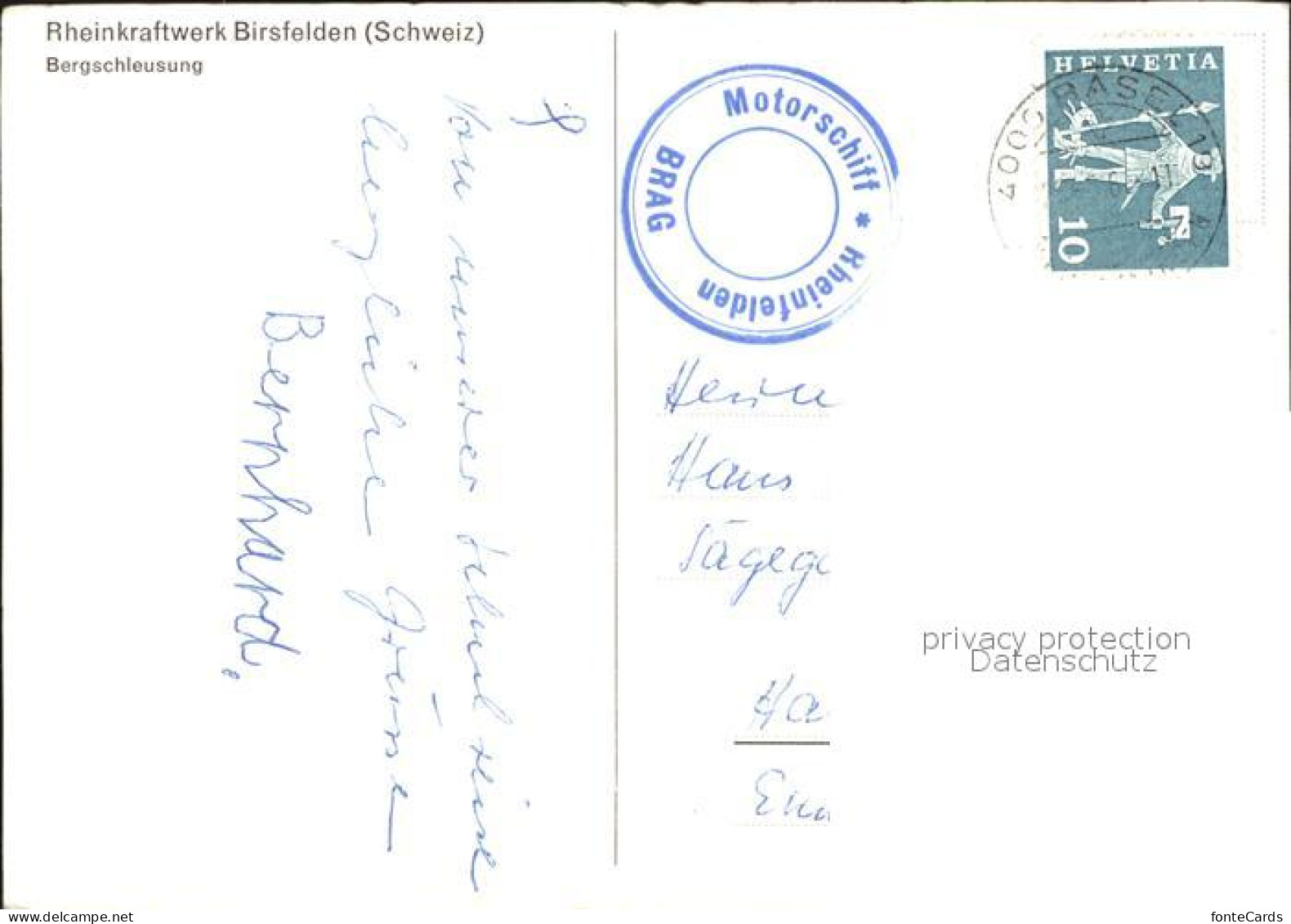 11865378 Birsfelden Rheinkraftwerk Schiffe In Der Schleuse  Birsfelden - Otros & Sin Clasificación