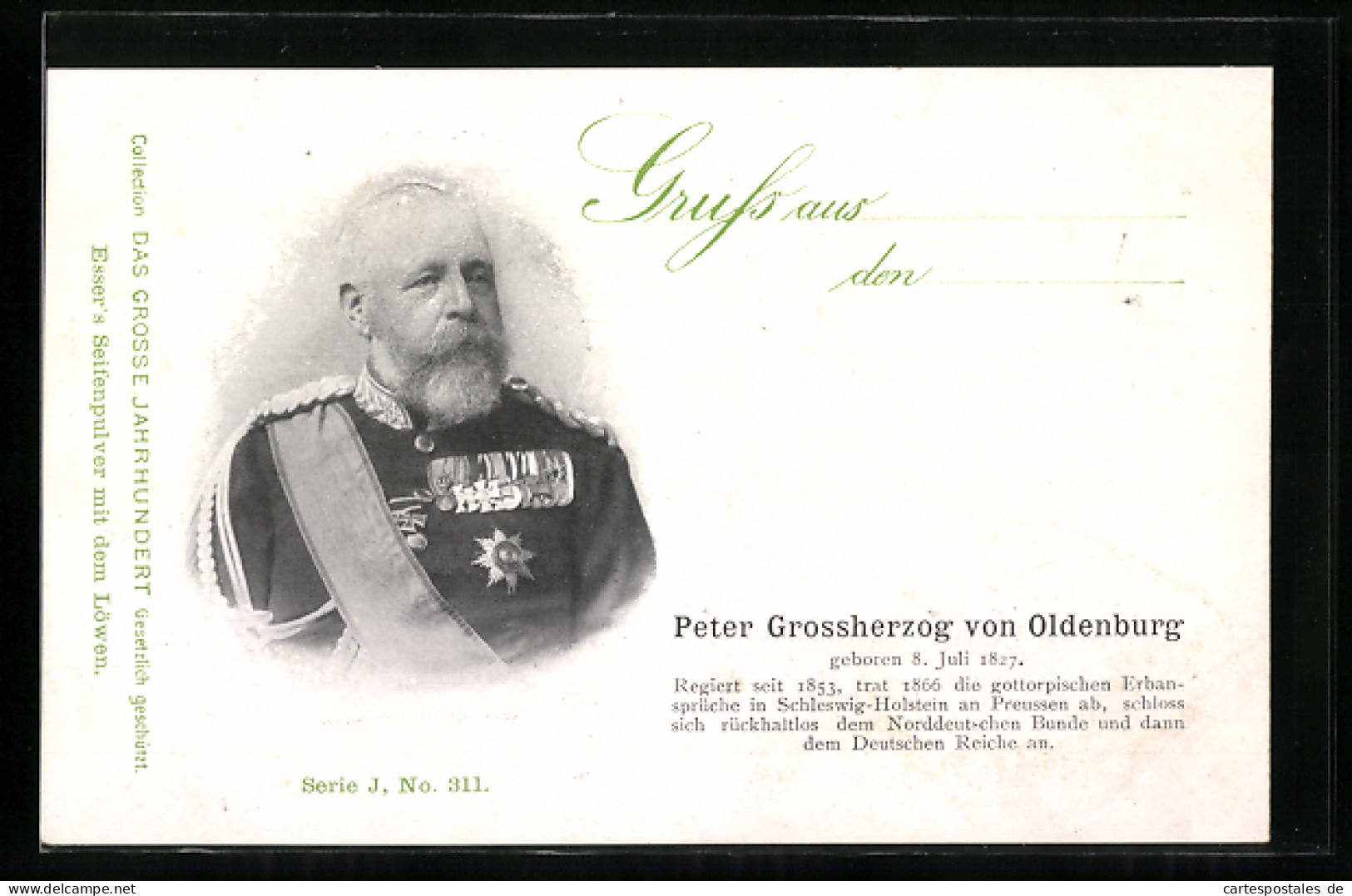 AK Peter Grossherzog Von Oldenburg, Halbportrait In Uniform  - Königshäuser
