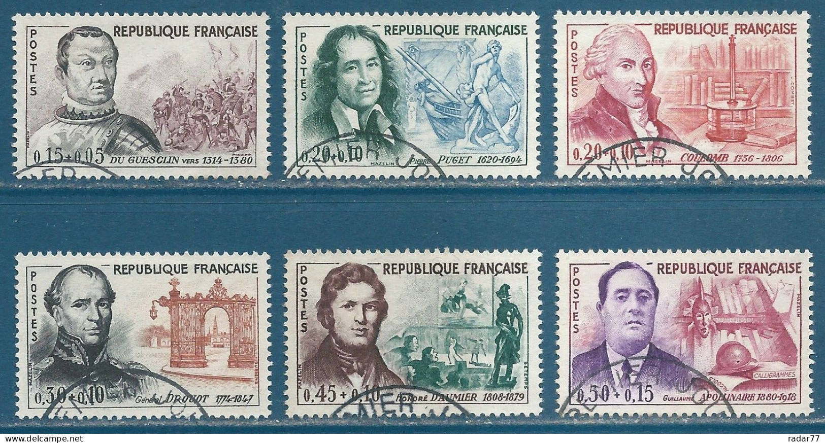 N°1295 à 1300 Célébrités Françaises Oblitéré - Used Stamps
