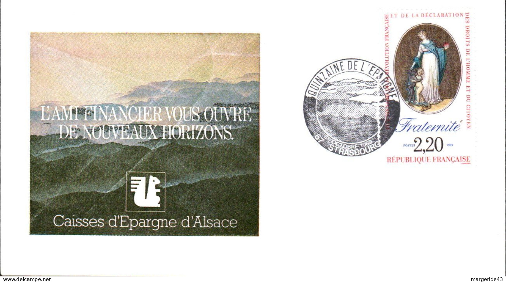 QUINZAINE DE L'EPARGNE STRASBOURG 1989 - Commemorative Postmarks