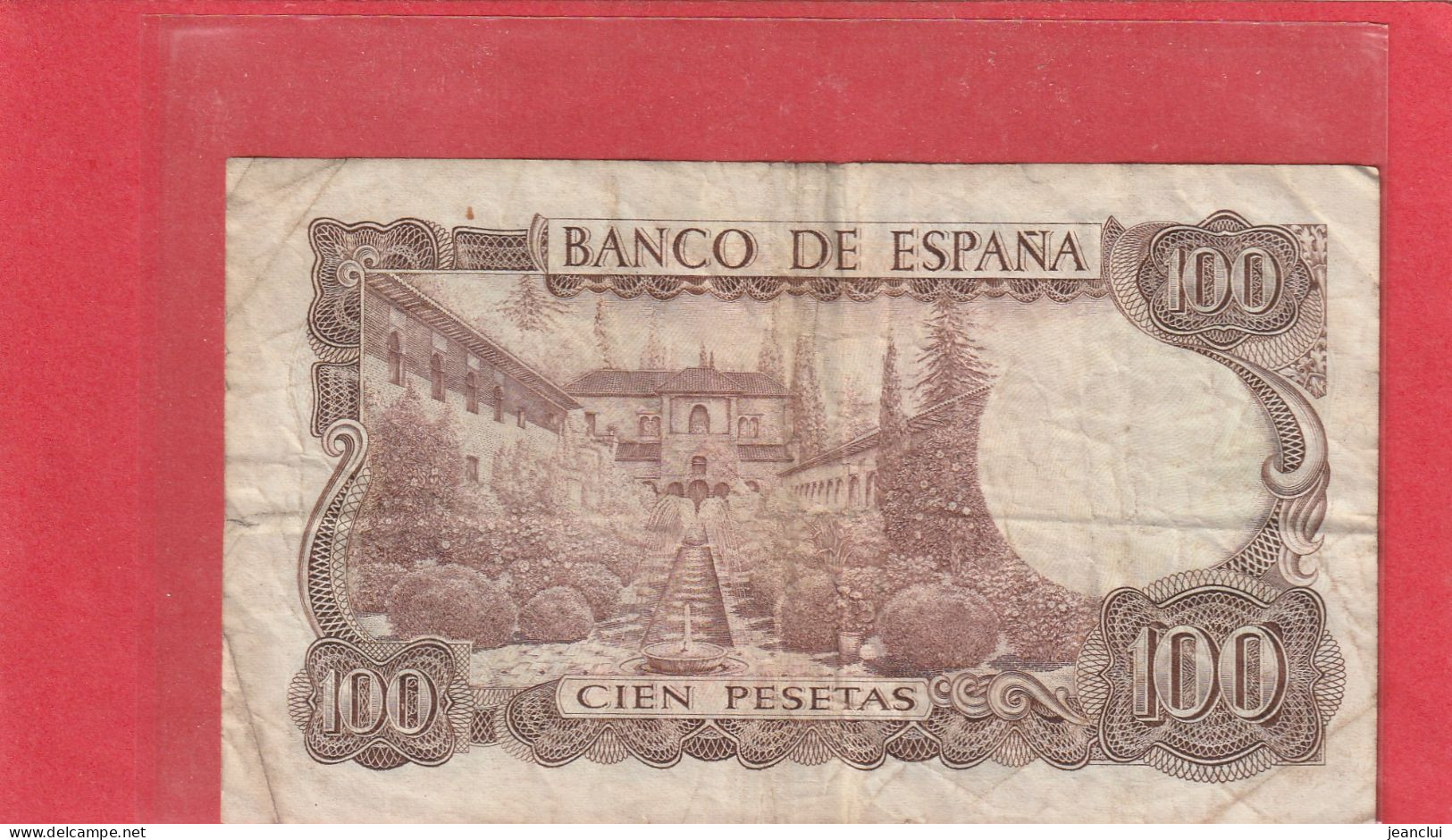 EL BANCO DE ESPANA  .  100 PESETAS  .  17-11-1970  .  N°  7S5865213 .  2 SCANNES  .  BILLET USITE - 100 Pesetas