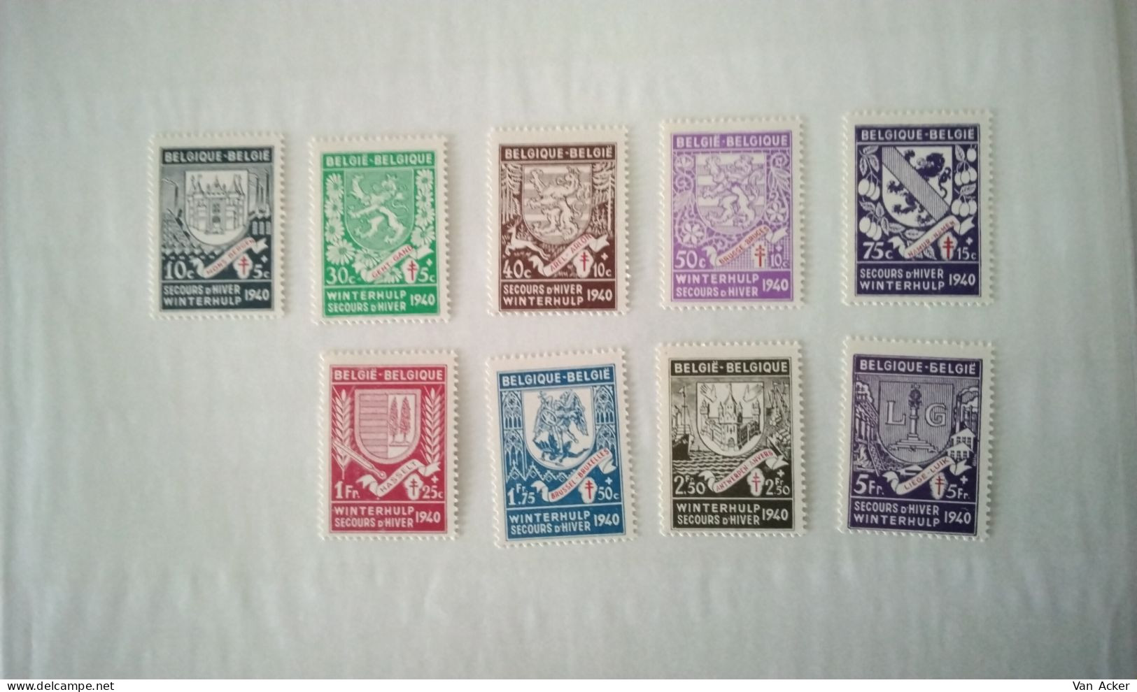Nr.547/555-V** Wapenschilden ( Met Russische B). - Unused Stamps