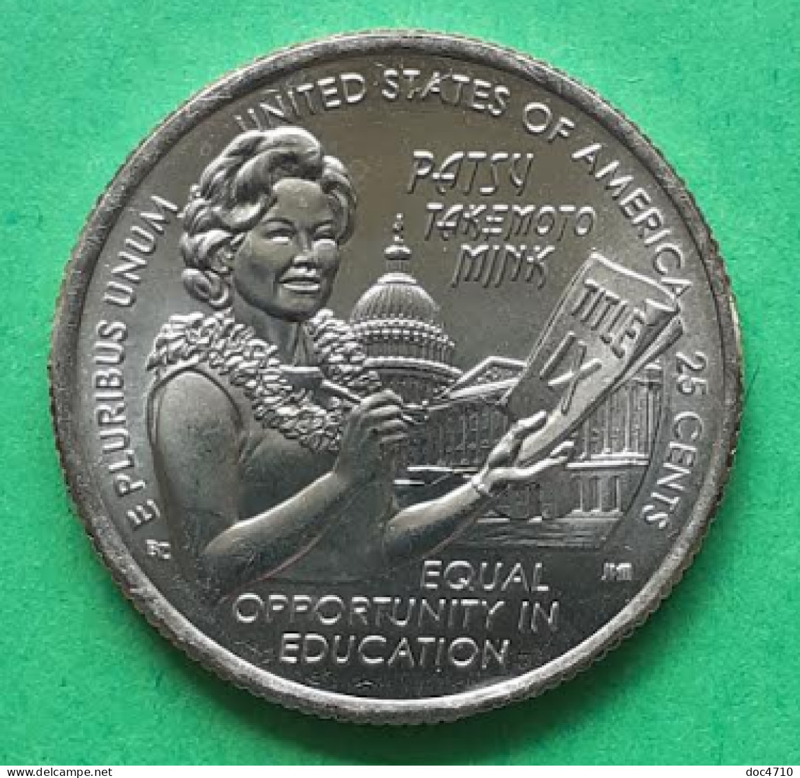 USA Quarter 1/4 Dollar 2024 D, American Women - Patsy Takemoto Mink, KM#790, Unc - 2010-...: National Parks