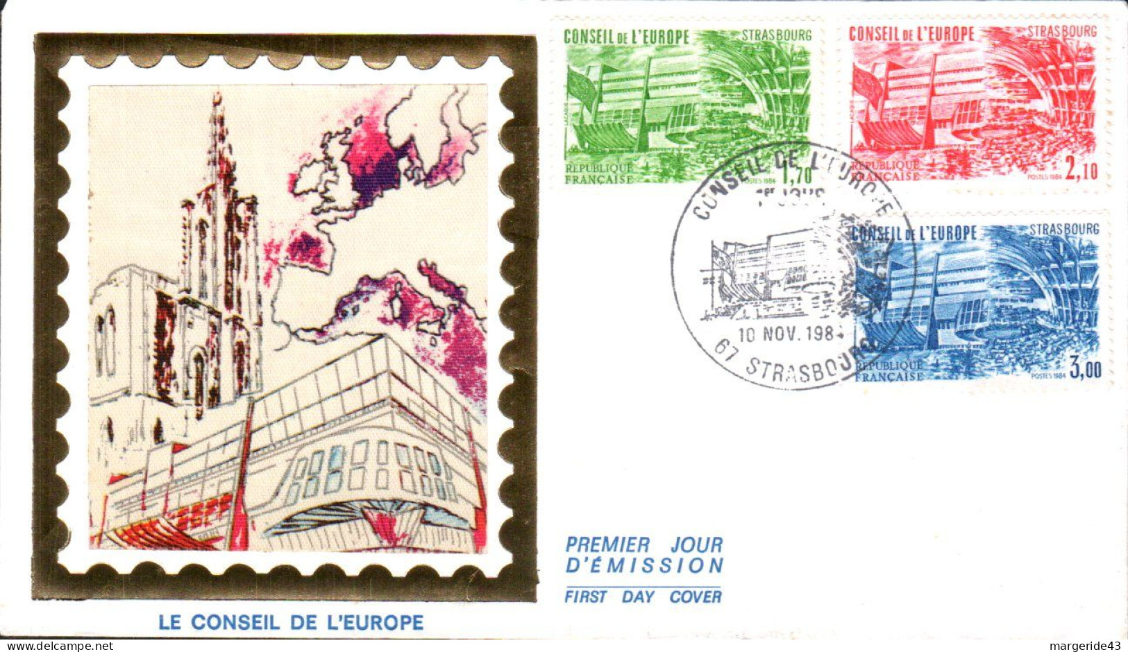 FDC 1984 CONSEIL DE L'EUROPE - 1980-1989