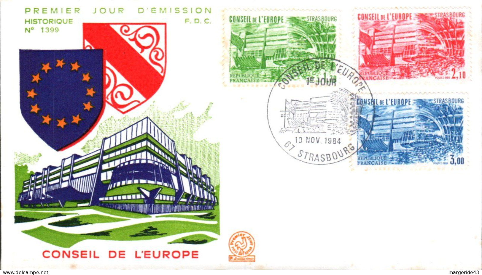 FDC 1984 CONSEIL DE L'EUROPE - 1980-1989