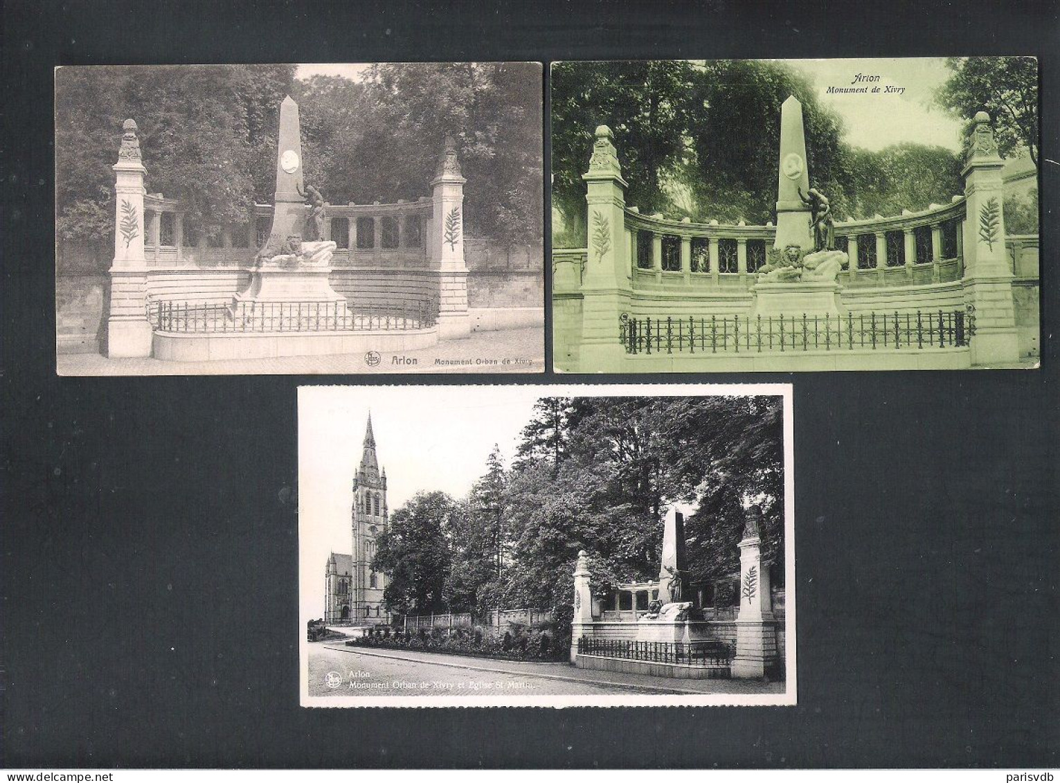 ARLON - MONUMENT DE XIVRY -  3 POSTKAARTEN   (14.325) - Aarlen