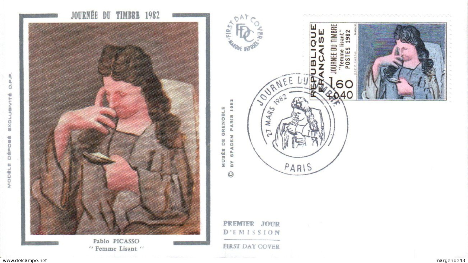 FDC 1982 JOURNEE DU TIMBRE - 1980-1989