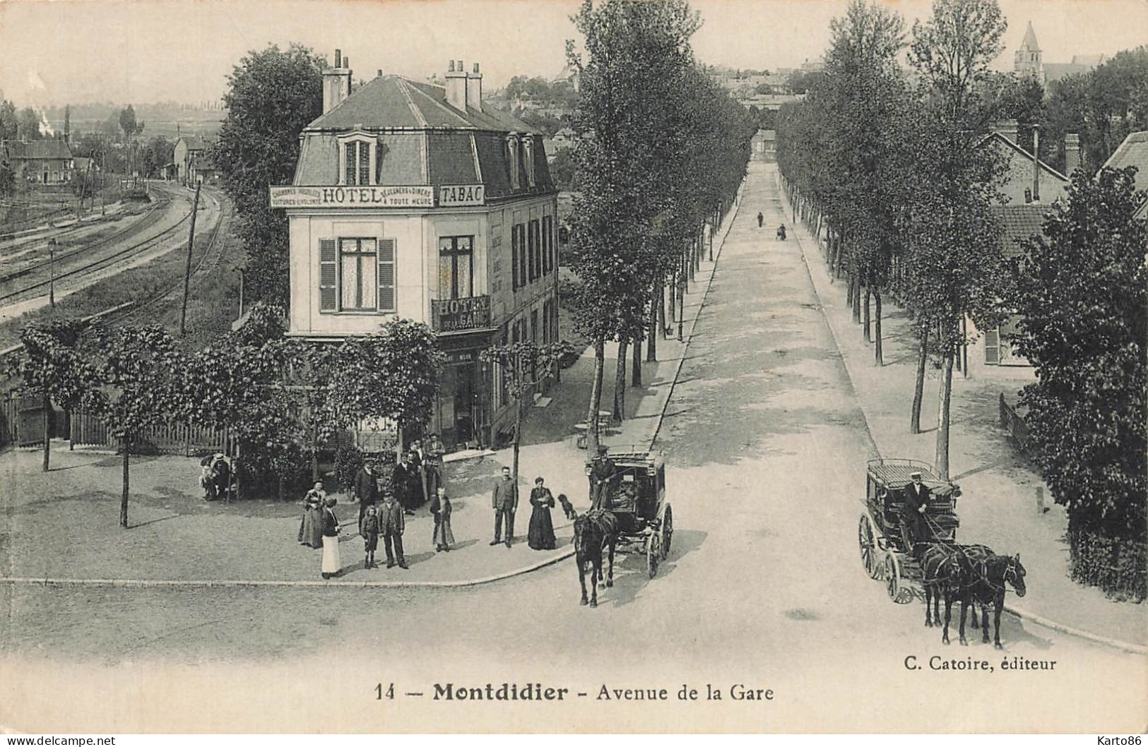 Montdidier * Avenue De La Gare * Hôtel TABAC Débit De Tabcs Tabac * Commerce Villageois * Diligences - Montdidier