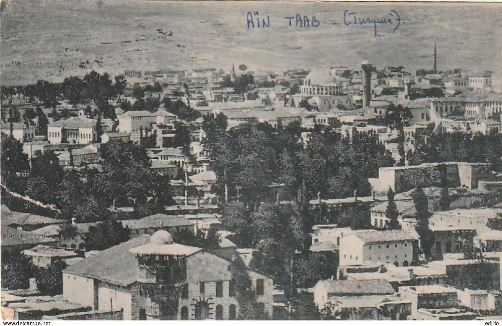 *** TURQUIE  *** AIN TAAB AINTAB -- Vue Générale -  DECHIRURE  Ecrite 1921 - Türkei