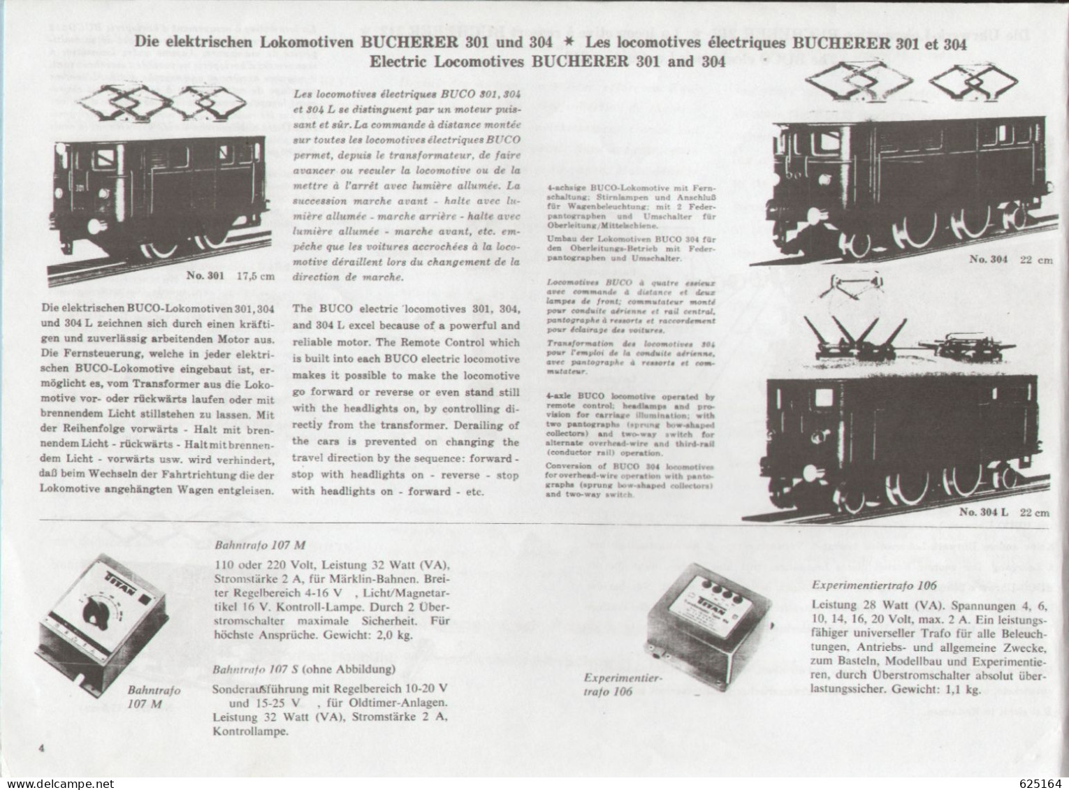 Catalogue BUCO 1979 BUCO.Bahnen Und-Productionen B.Stauffer CH - Tedesco