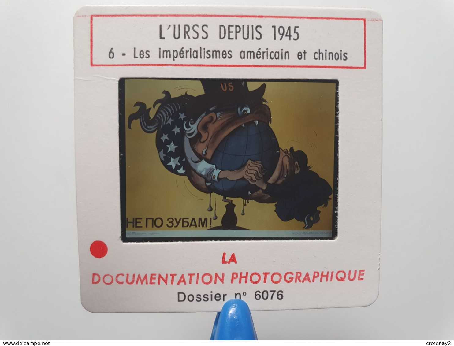 Photo Diapo Diapositive Slide URSS Depuis 1945 N°6 Caricature Des Impérialismes Américain & Chinois De 1982 VOIR ZOOM - Dias