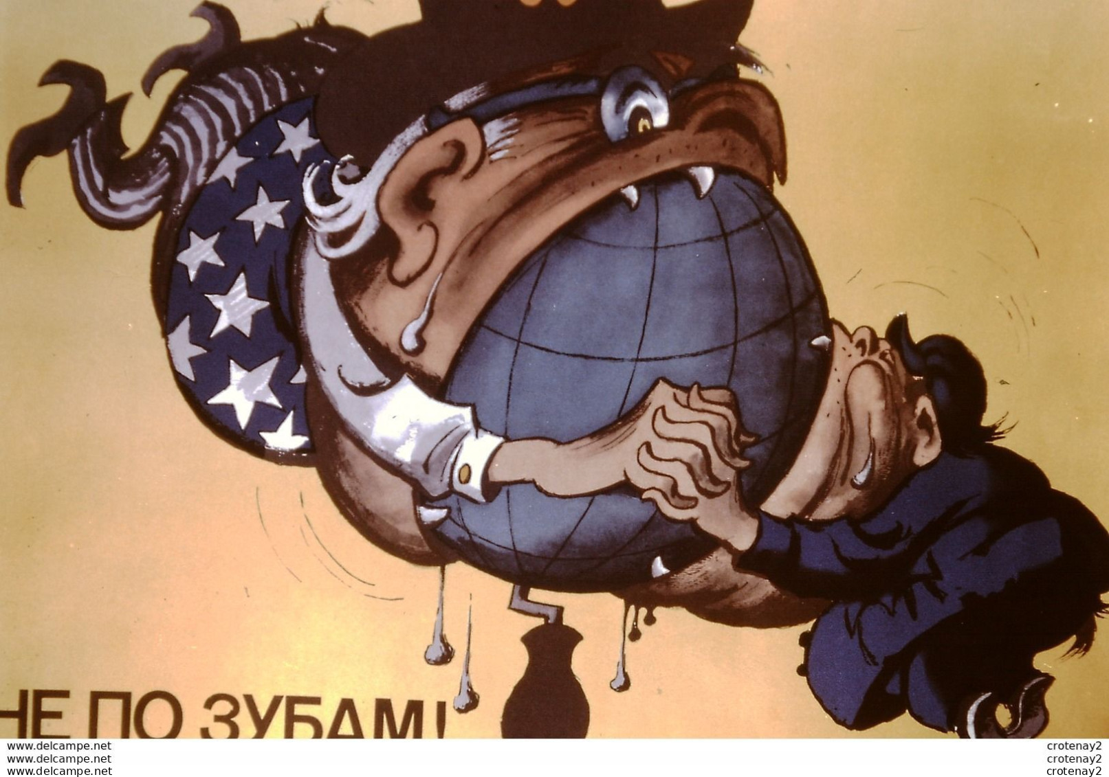 Photo Diapo Diapositive Slide URSS Depuis 1945 N°6 Caricature Des Impérialismes Américain & Chinois De 1982 VOIR ZOOM - Diapositive