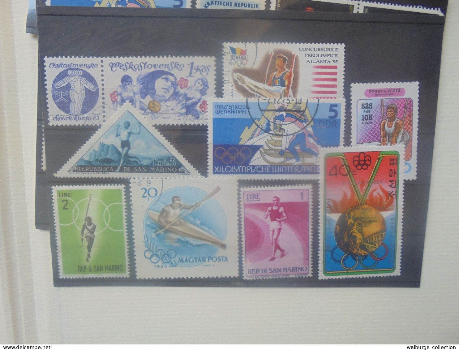 THEMATIQUE "SPORTS" BLOCS+SERIES+TIMBRES  .A SAISIR !!! (4395) 1 KILO 550 (PAS D'OFFRES INFERIEURES)