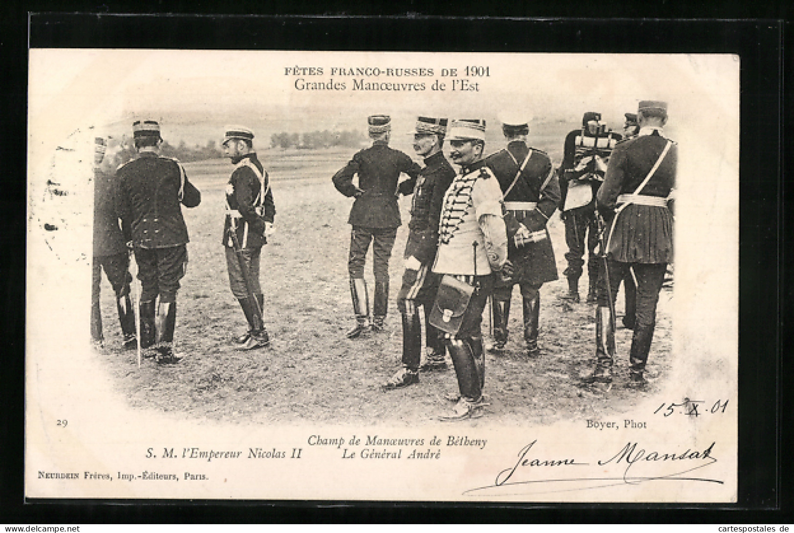 AK Fêtes Franco-Russes De 1901, Zar Nikolaus II.  - Royal Families