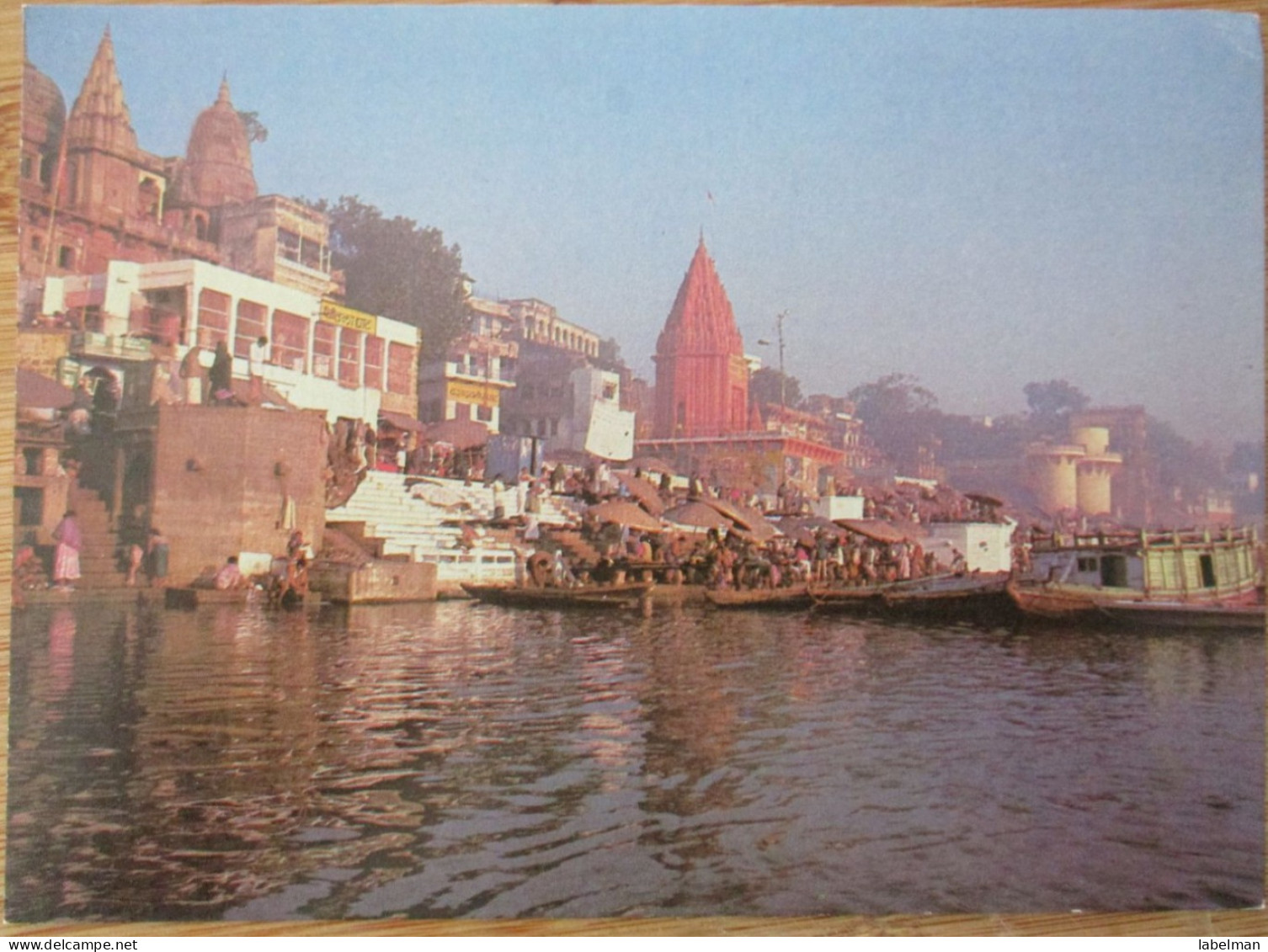 INDIA GANGES HOLY RIVER PRAYAG GHAT VARANAS KARTE CARD POSTCARD CARTE POSTALE POSTKARTE CARTOLINA ANSICHTSKARTE - India