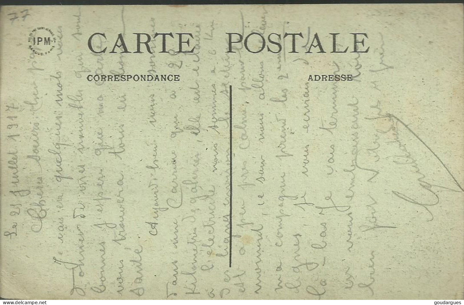 Noisiel - Le Château - Carte D'un Militaire Au Combat - (P) - Noisiel