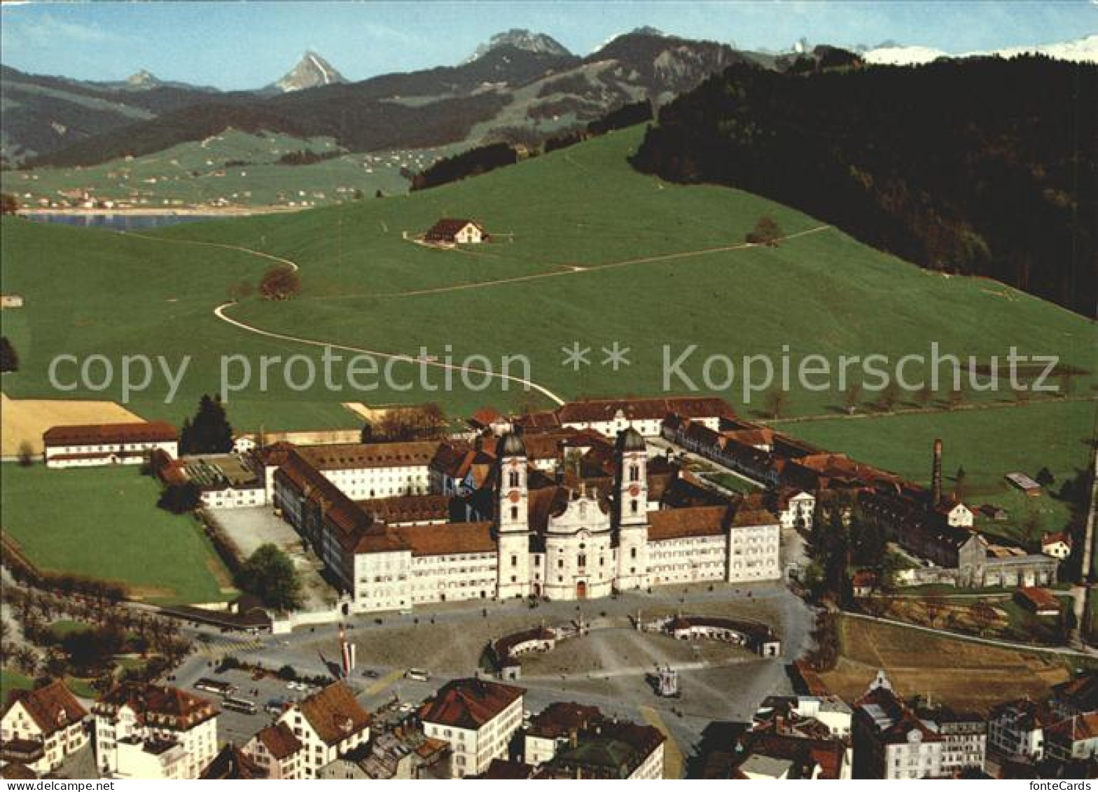 11863802 Einsiedeln SZ Fliegeraufnahme Kloster Sihlsee Einsiedeln - Autres & Non Classés