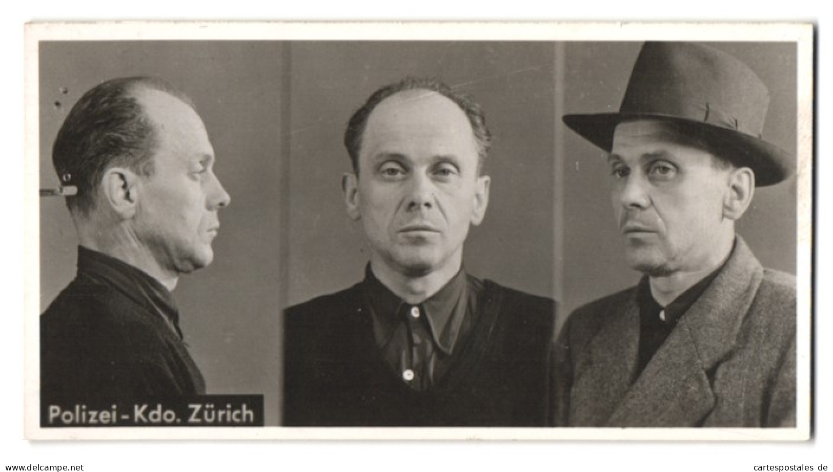 Fotografie Polizeifoto / Mugshot, Anton Fux, Kasseneinbercher, Festgenommen In Zürich, Polizei-Kdo  - Métiers