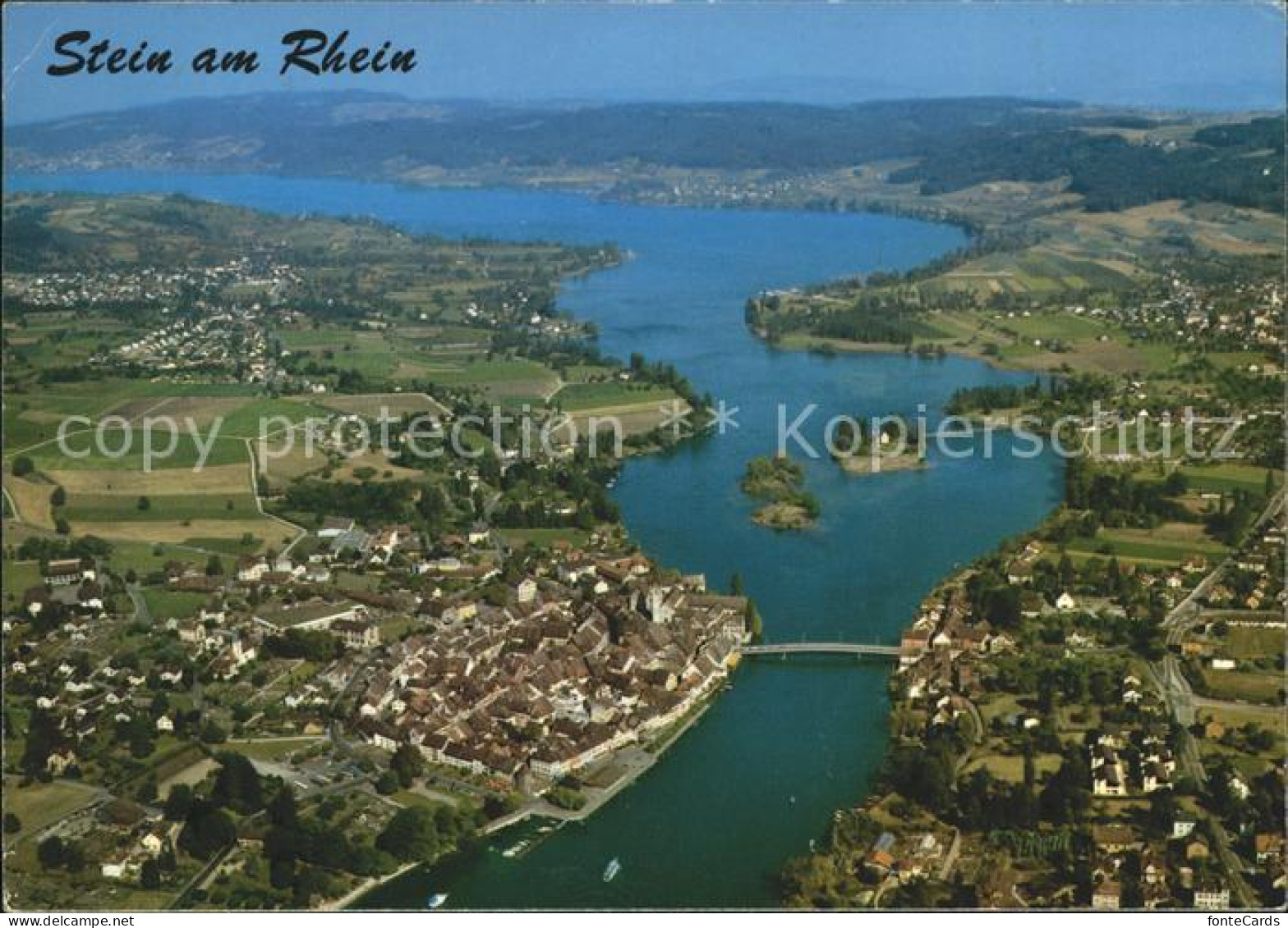 11863748 Stein Rhein Fliegeraufnahme Insel Werd Stein Am Rhein - Autres & Non Classés