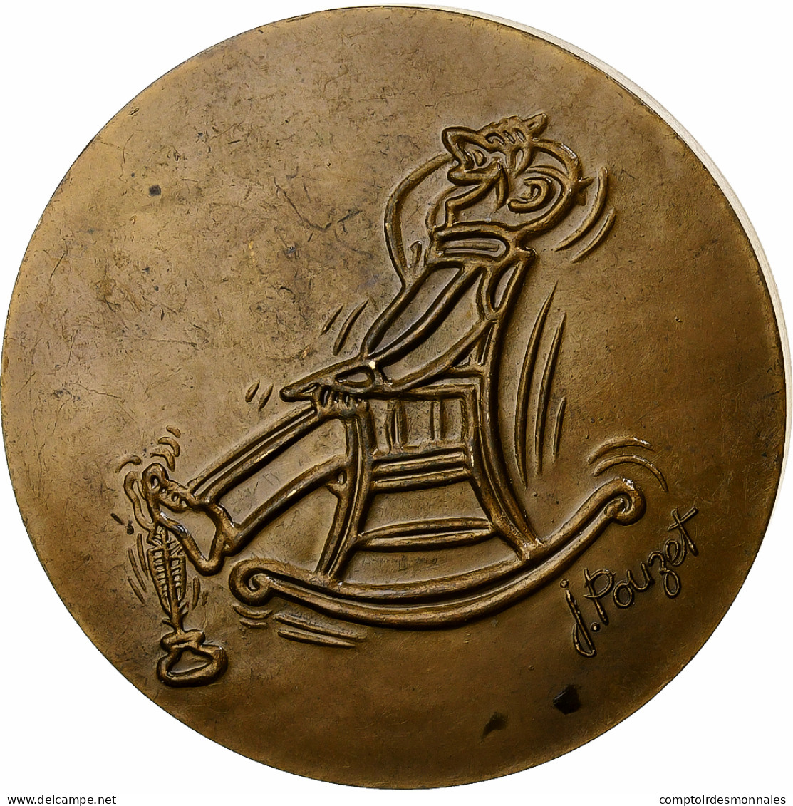 France, Médaille, J.Pouzet, 1981, Bronze Florentin, MDP, SPL - Sonstige & Ohne Zuordnung