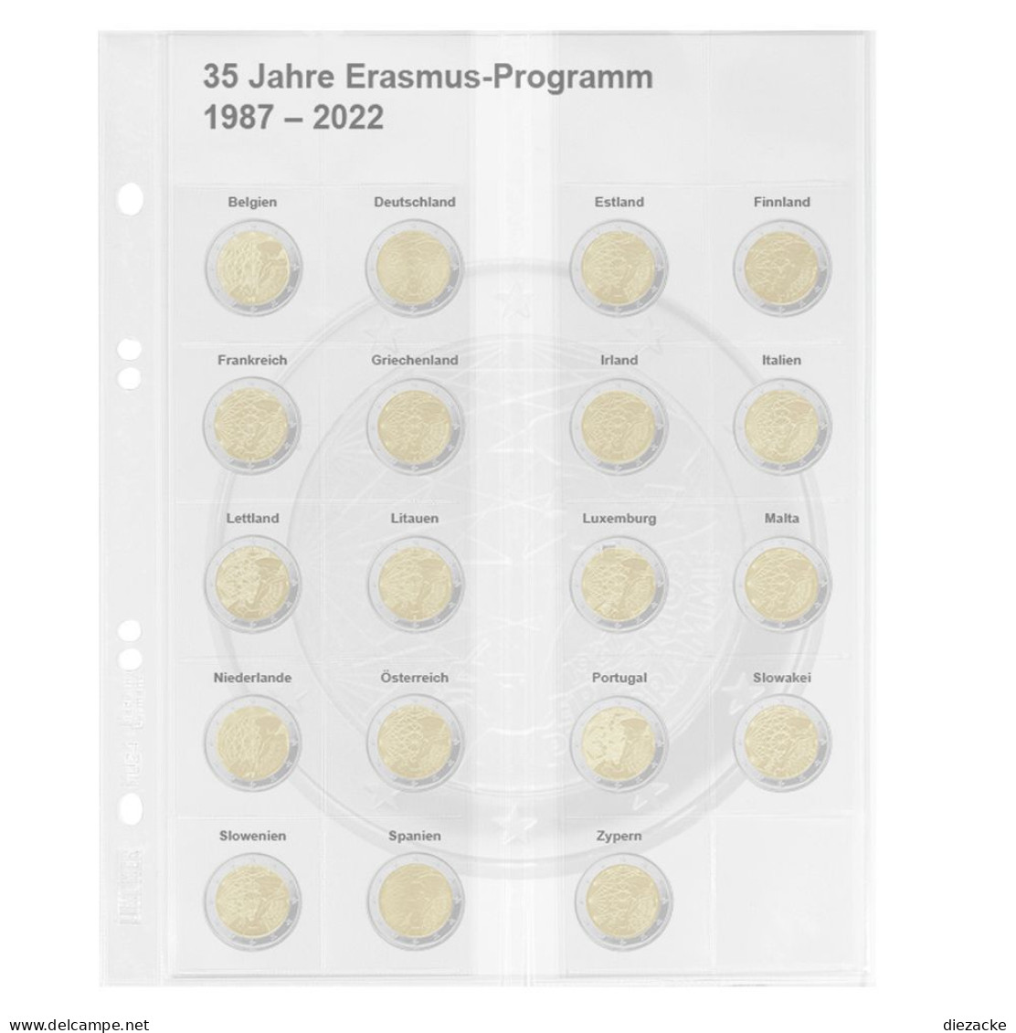 Lindner Vordruckblatt Publica M Für 2 Euro-Gedenkmünzen MU2E30 Neu - Zubehör