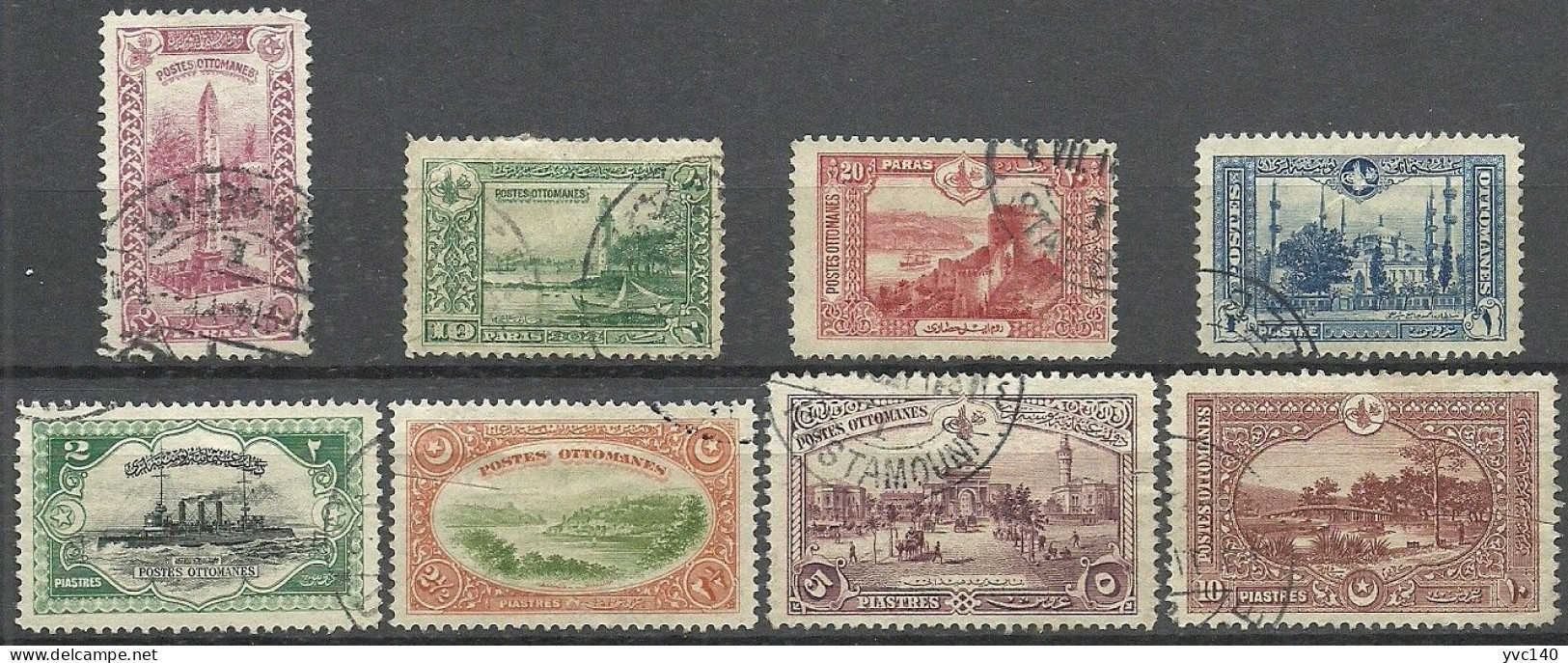 Turkey; 1914 Istanbul Pictorial London Printing Postage Stamps - Gebraucht