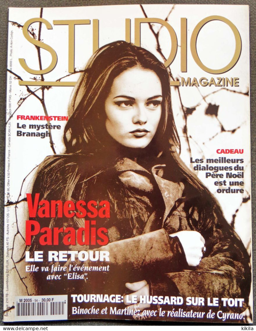 Revue STUDIO N° 94 Janvier 1995 Vanessa Paradis - Robert Redford - Kenneth Branagh - "Le Hussard Sur Le Toit" Juliette * - Cinéma