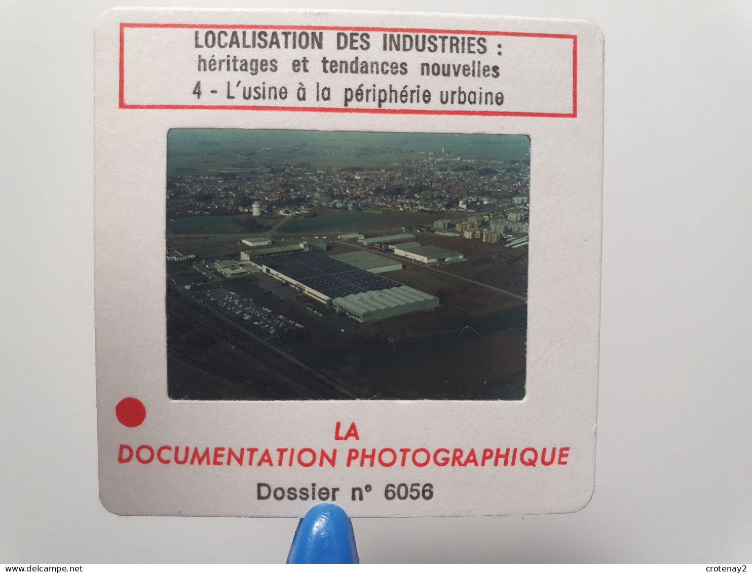 Photo Diapo Diapositive Slide Localisation Des Industries N°4 USINE à La Périphérie Urbaine à CAUDRY Vers CAMBRAI - Diapositive