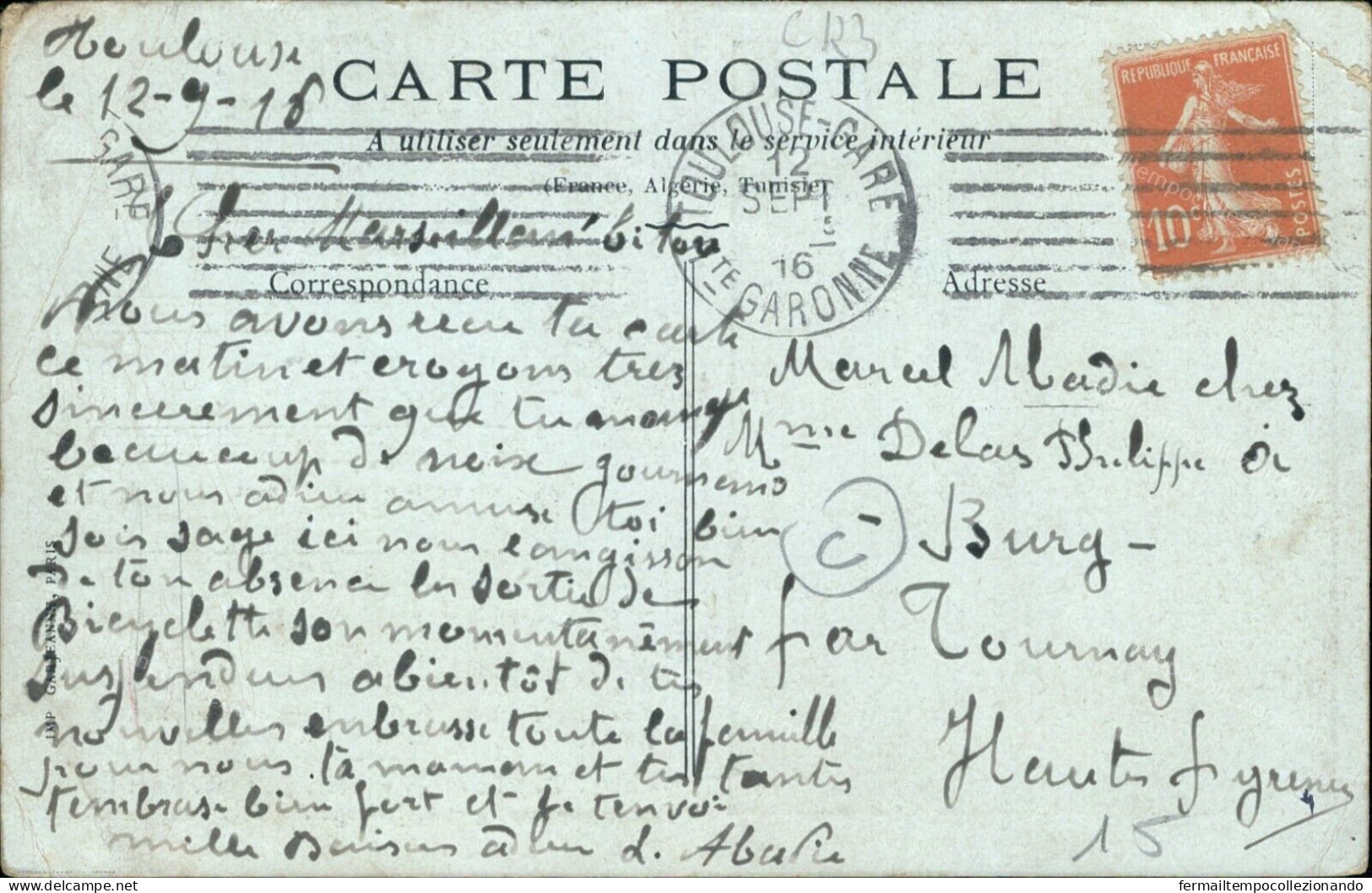 Cr3 Cartolina Musicale Passionata Le Grand Succes De La Revue France 1916 - Unclassified