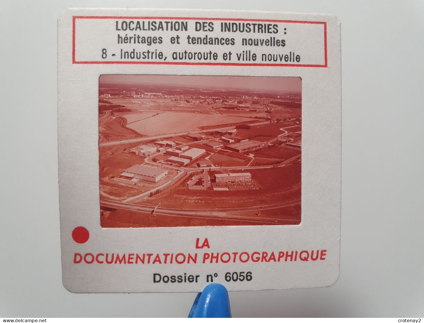 Photo Diapo Diapositive Slide France Localisation Des Industries N°8 Industrie Autoroute Ville Nouvelle à EVRY Vers A6 - Diapositives (slides)
