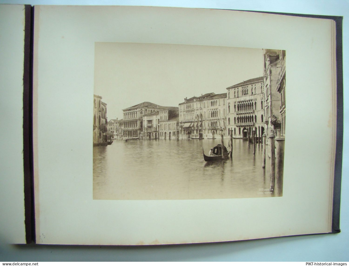 GRAND ALBUM PHOTOS 1870 FLORENCE VENISE TIRAGES ALBUMINÉS ANCIENS GRAND FORMAT Signés PHOTOGRAPHIES ITALIE TTBE