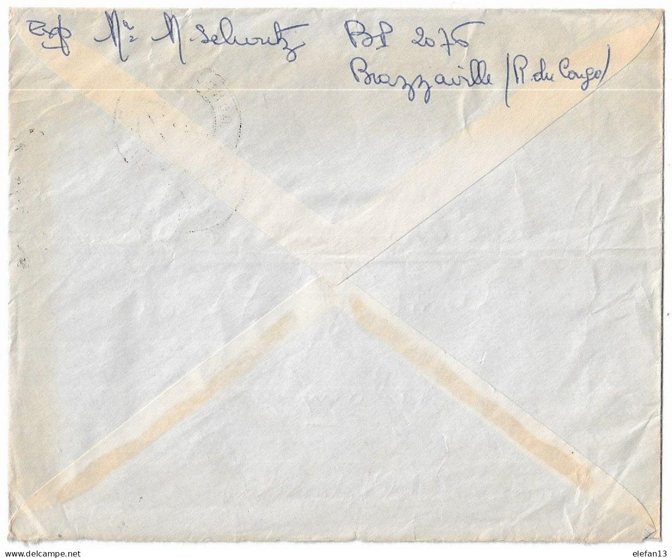 Lettre Du CONGO Vers VELAUX (13) Du 28 09 1962  Affranchissement CONGO Et GABON - Covers & Documents