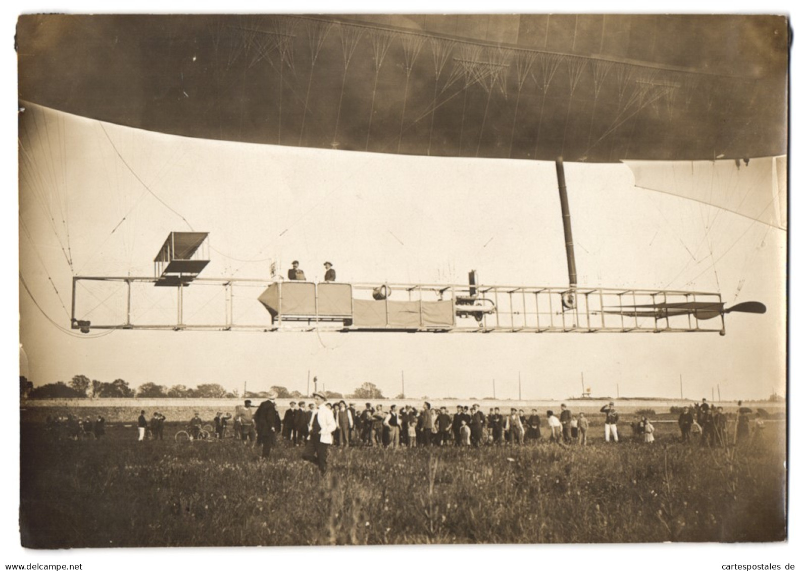 Fotografie M. Branger, Paris, La Nacelle Du Dirigeable Zodiak III  - Luftfahrt