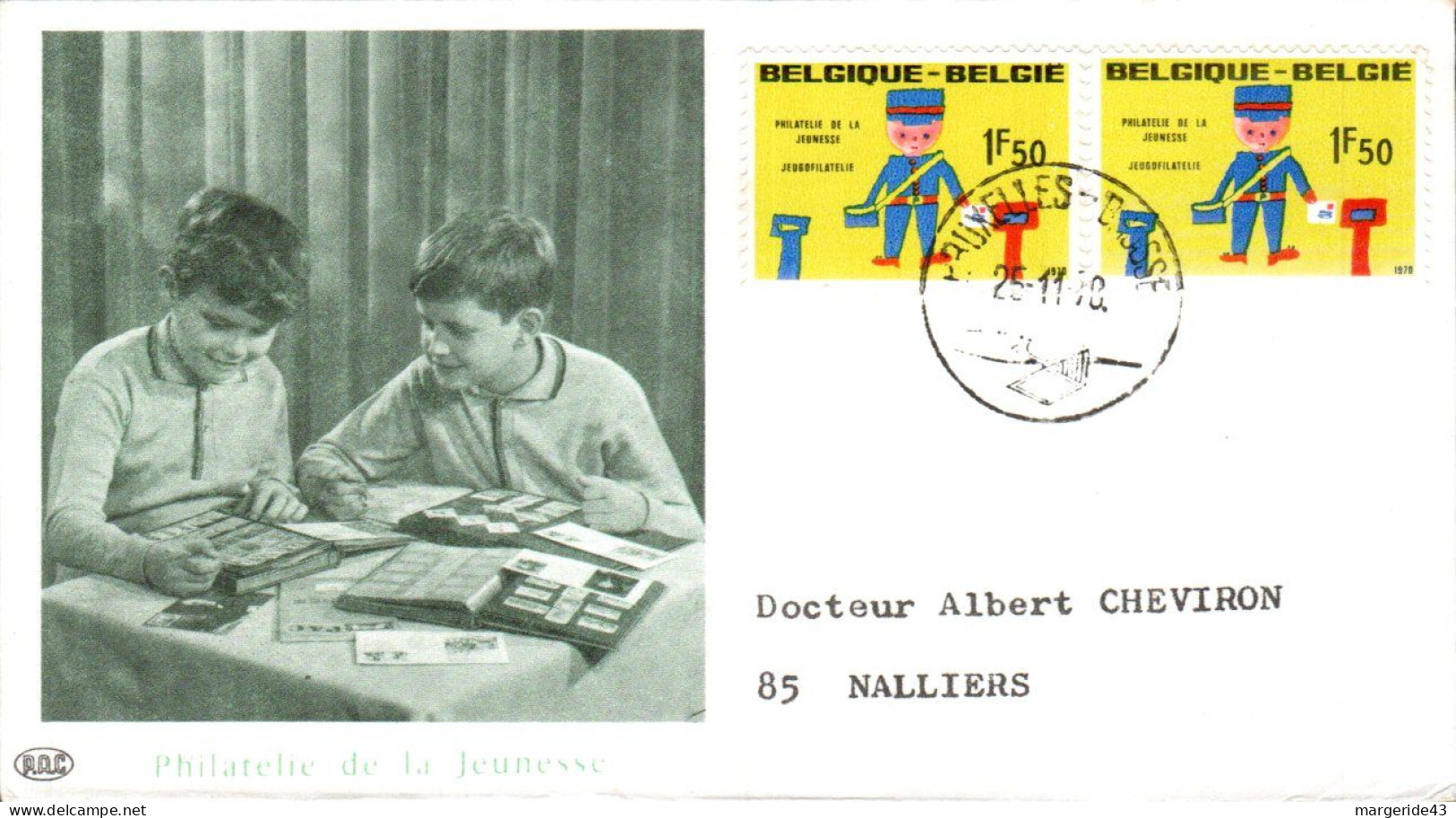 BELGIQUE LETTRE FDC 1958 PHILATELIE DE LA JEUNESSE - 1951-1960