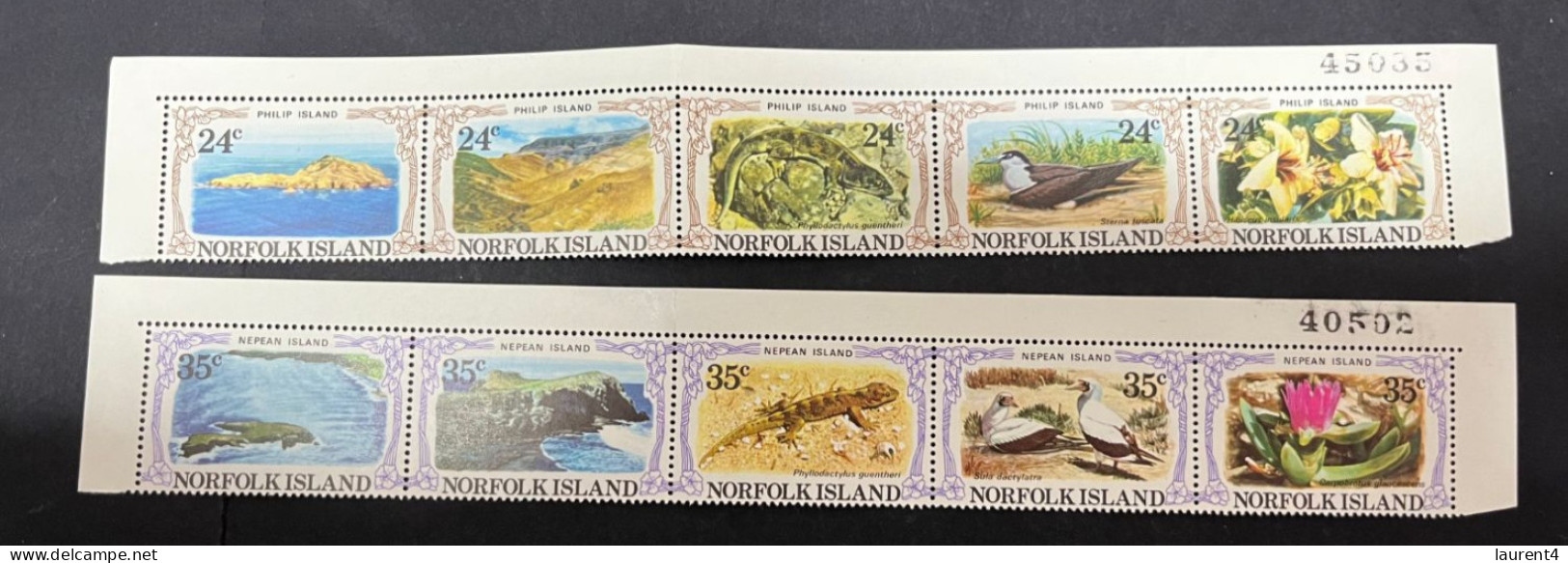 2-5-2024 (stamp) Norfolk Island = 10 Mint Stamps (2 Strip Of 5) - Ile Norfolk