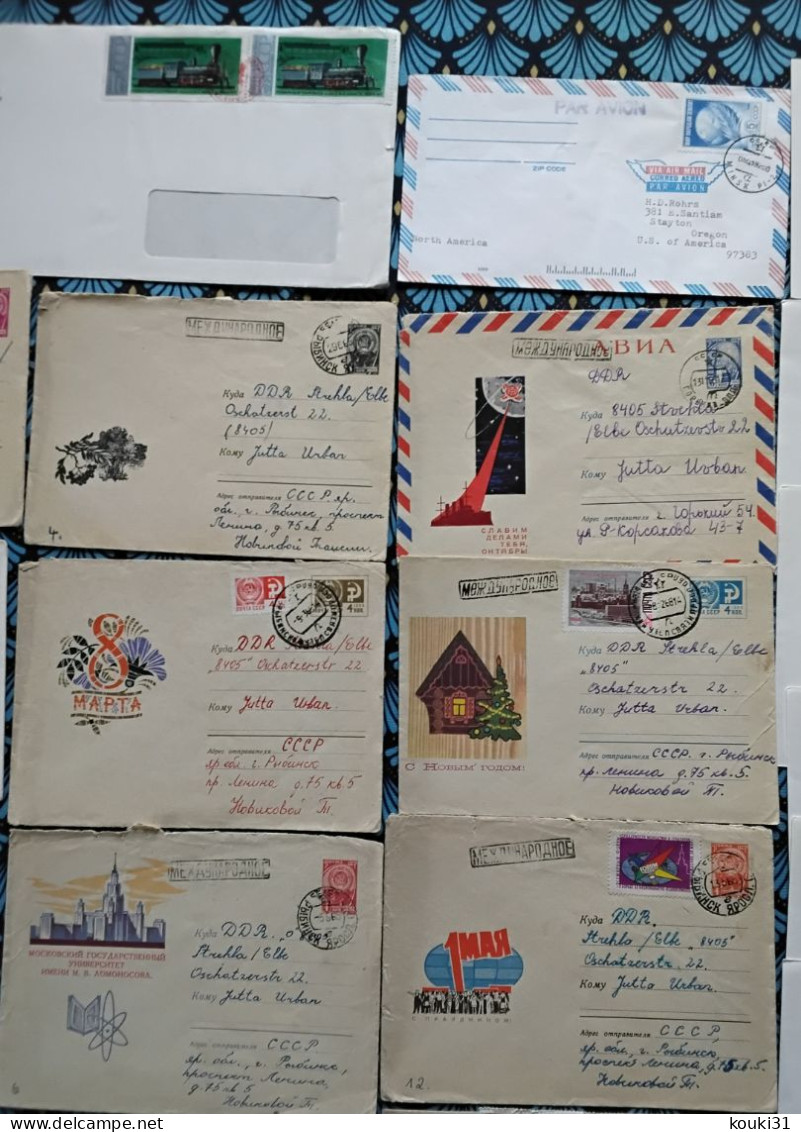 Russie : Lot De 25 Courriers Bien Illustrés - Sammlungen