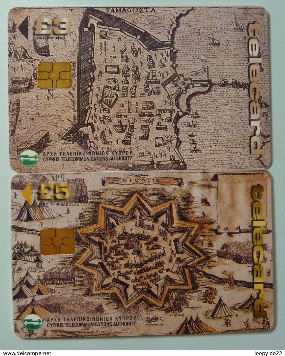 CYPRUS - Chip - Siege Of Famagusta & Nicosia - £3 & £5 - VF Used - Chypre